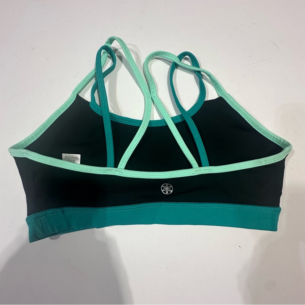 GAIAM Black and Teal Sports Bra - Picture 3 of 3
